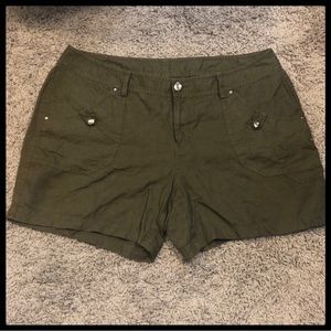 INC International Regular Fit Button Front Shorts